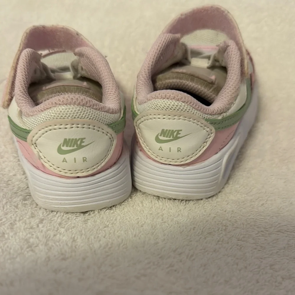 Nike Pink and Green Air Max Sneakers with Mesh Upper